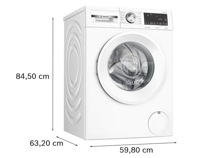 Bosch WGG244Z4BY, SER6, Washing machine 9kg, A, 1400 rpm, 70db(A), AntiStain 4, waveDrum 65l, White