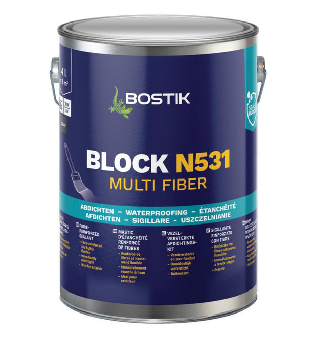 УПЛЪТНИТЕЛ С ФИБРИ BLOCK N531 BOSTIK