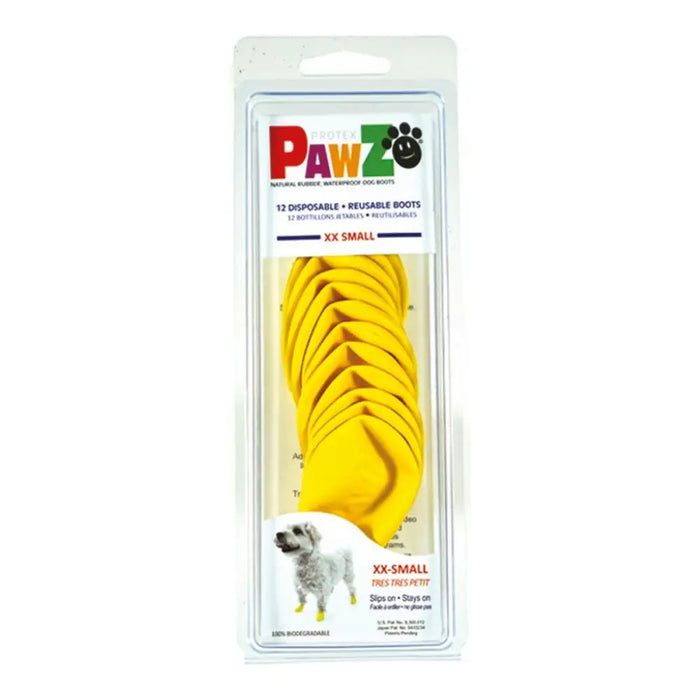 Ботуши Pawz Куче 12 броя Жълт Размер XXS