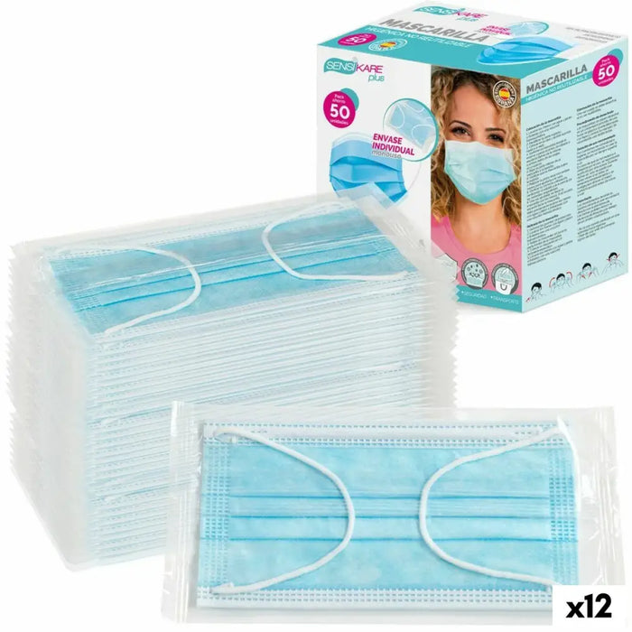 Box of hygienic masks SensiKare 50 Части (12 броя)