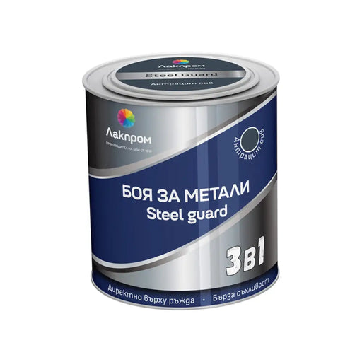 БОЯ ЗА МЕТАЛ 3 В 1 СИВ RAL7016 700 ML LACKPROM