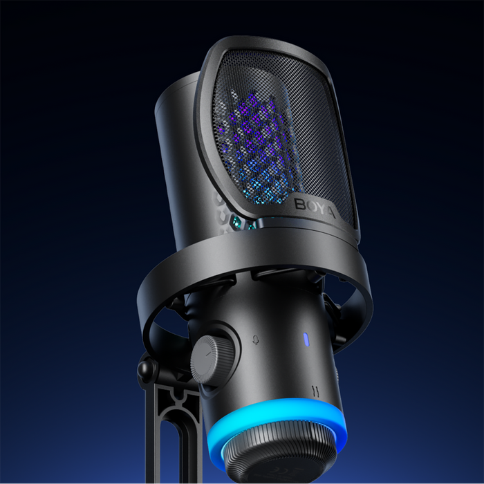 BOYA CastMic G40 Жичен USB-C геймърски микрофон - Черен