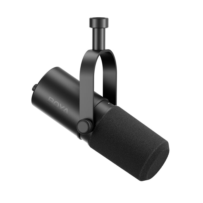 Студиен микрофон BOYA CastMic P60B с рамо, кабелен, USB XLR - черен