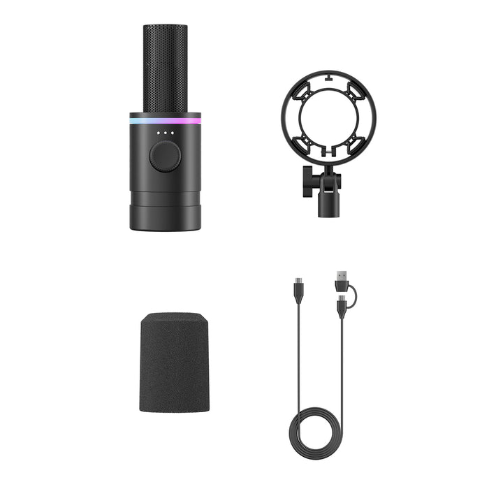 BOYA CastMic S60 Жичен динамичен геймърски микрофон USB XLR - Черен