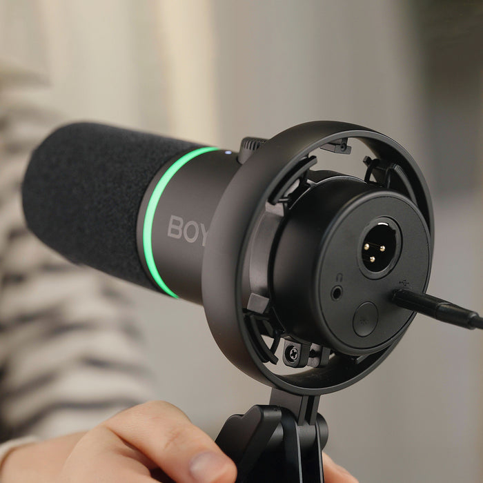 BOYA CastMic S60 Жичен динамичен геймърски микрофон USB XLR - Черен