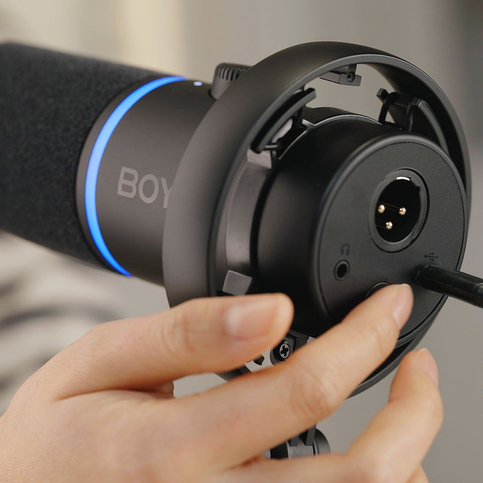 BOYA CastMic S60 Жичен динамичен геймърски микрофон USB XLR - Черен