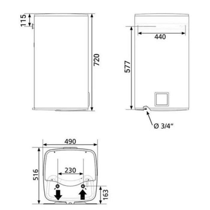 Бойлер ATLANTIC Steatite Cube Wi-Fi 75