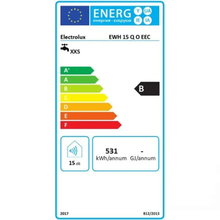 Бойлер ELECTROLUX EWH 15 Q O EEC 15 л. над мивка 242068