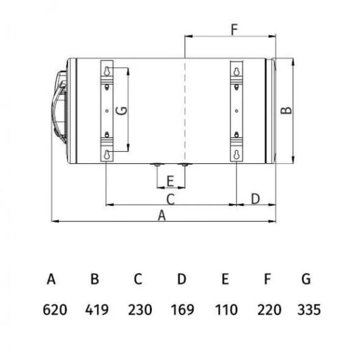Бойлер TEDAN Standard BT 50л ХЛ inox 2kW