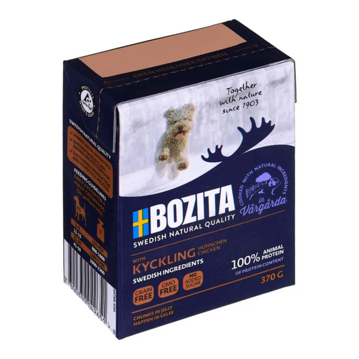 BOZITA Мокра храна за кучета Хапки в желе Пиле 370гр