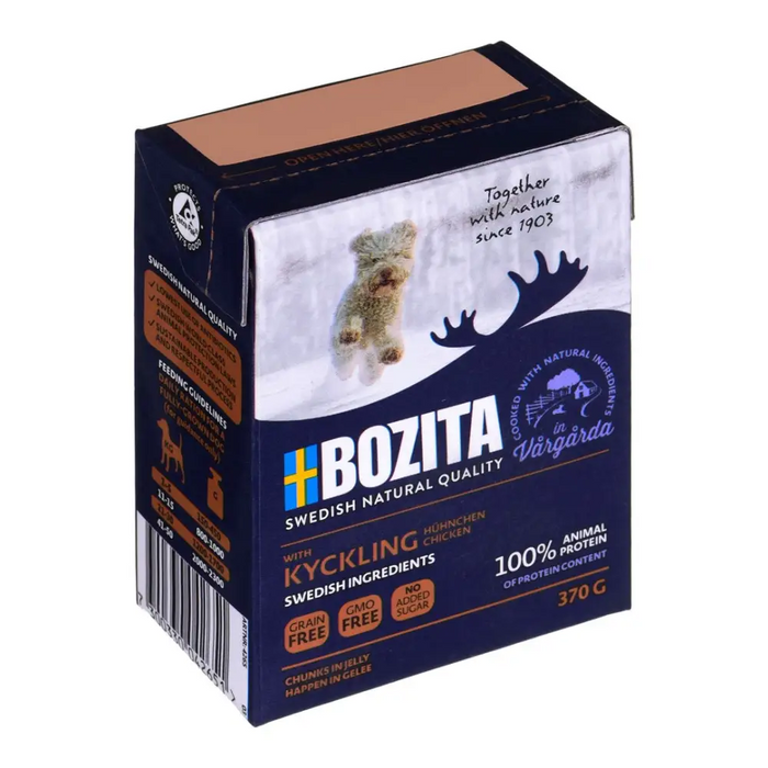 BOZITA Мокра храна за кучета Хапки в желе Пиле 370гр