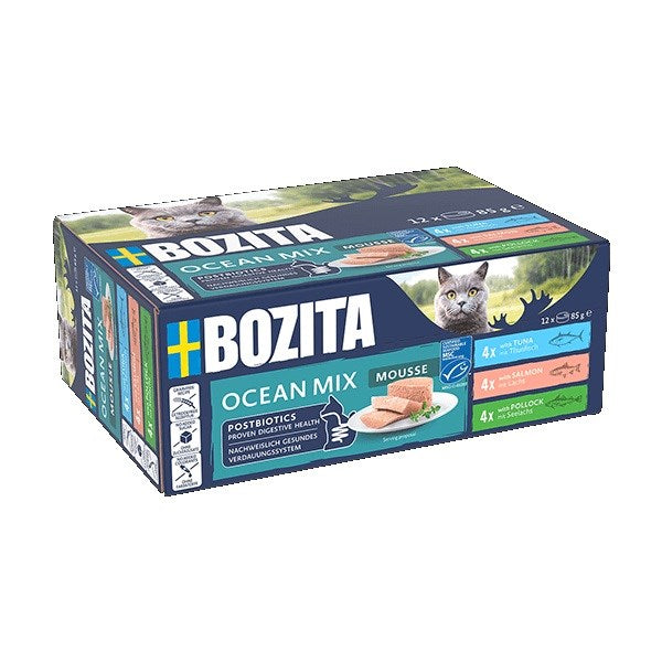 BOZITA Mousse Mix Ocean - мокра храна за котки - 12x85 г