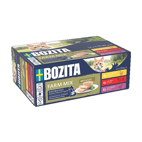 BOZITA Mousse Mix Ocean - мокра храна за котки - 12x85 г