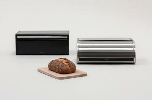 Кутия за хляб Brabantia - Fall Front, Matt Black