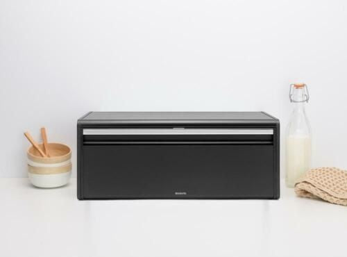 Кутия за хляб Brabantia - Fall Front, Matt Black
