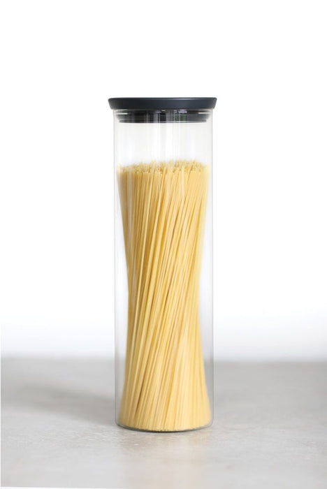 Буркан за съхранение Brabantia - Stackable, 1.9 l, Dark Grey
