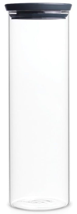Буркан за съхранение Brabantia - Stackable, 1.9 l, Dark Grey