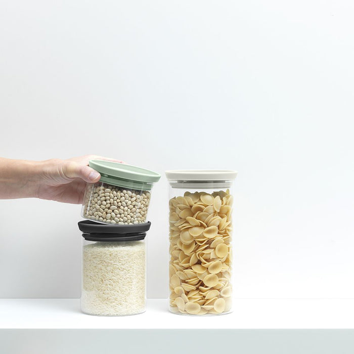 Комплект от 3 буркана Brabantia - Stackable, grey/green