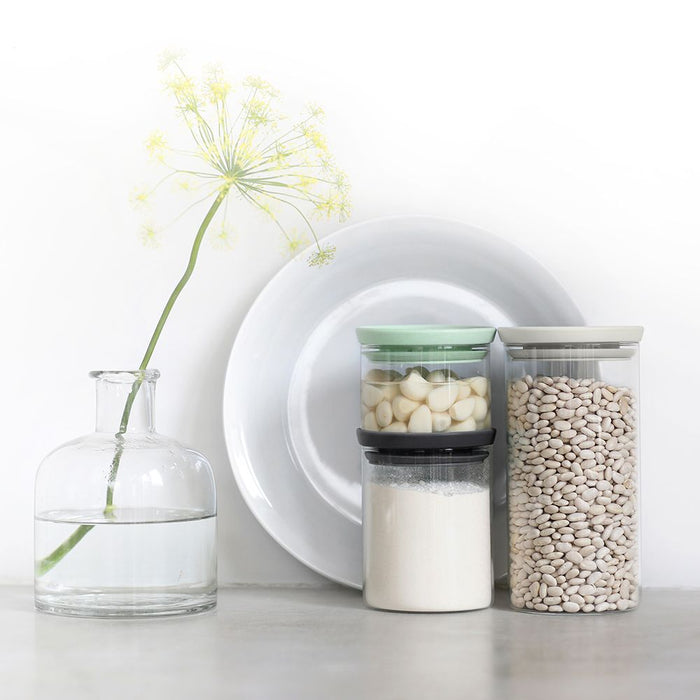 Комплект от 3 буркана Brabantia - Stackable, grey/green