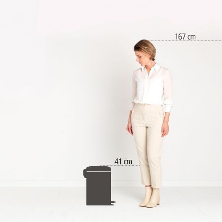 Кош за отпадъци Brabantia - NewIcon, 12 l, Matt Steel Fingerprint Proof
