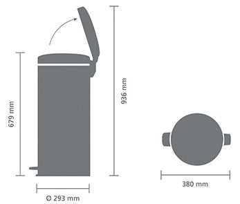 Кош за отпадъци Brabantia - NewIcon, 30 l, Platinum