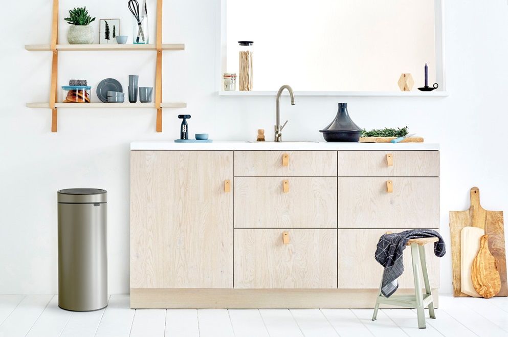 Кош за отпадъци Brabantia - Touch Bin New, 30 l, Platinum