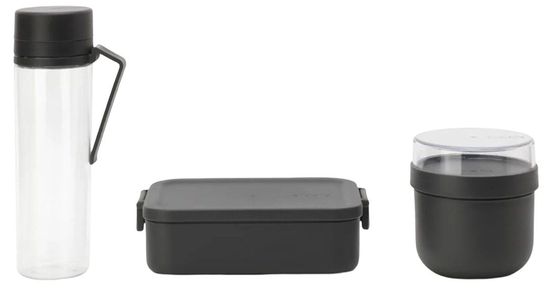 Комплект за закуска Brabantia - Make&Take, 3 части, Dark Grey