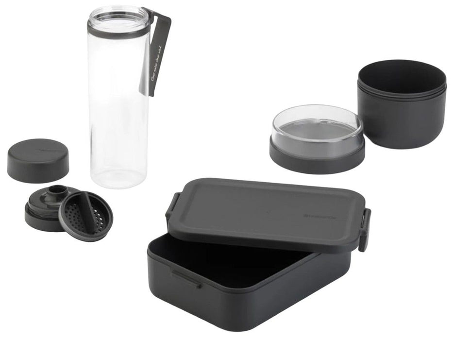 Комплект за закуска Brabantia - Make&Take, 3 части, Dark Grey