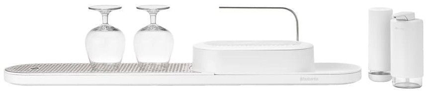 Комплект за мивка Brabantia - SinkStyle, Mineral Fresh White, 4 части