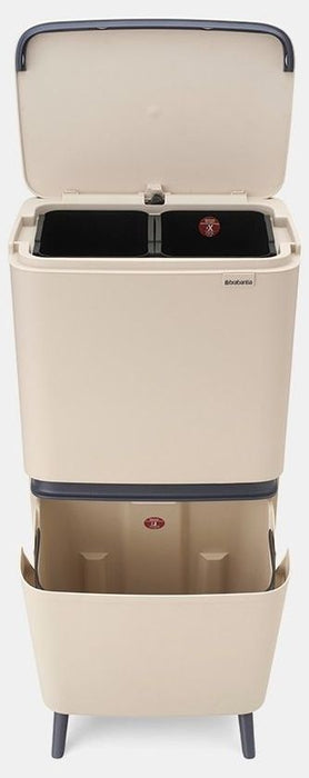 Кош за разделно събиране Brabantia - SortUp Hi, 25+10+10 l, бежов