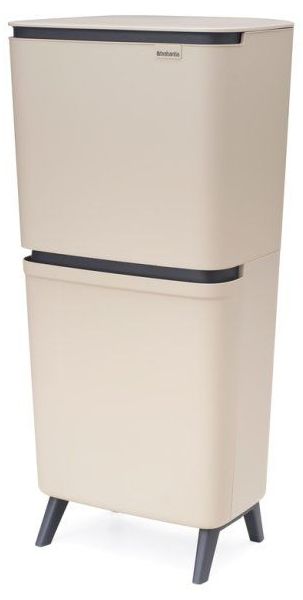 Кош за разделно събиране Brabantia - SortUp Hi, 25+10+10 l, бежов