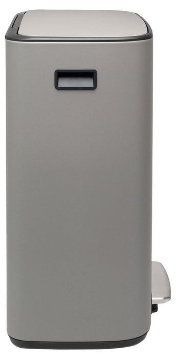 Кош за отпадъци Brabantia - Bo Pedal, 60 l, Mineral Concrete Grey