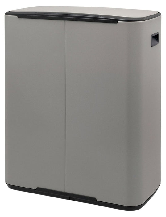 Кош за отпадъци Brabantia - Bo Pedal, 60 l, Mineral Concrete Grey