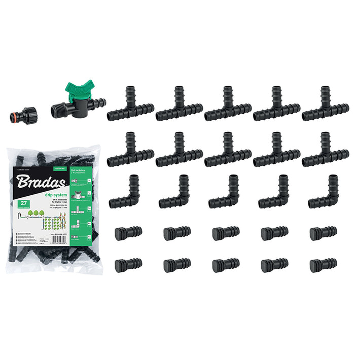 КОМПЛЕКТ АКСЕСОАРИ ЗА КАПКОВО НАПОЯВАНЕ Ф16MM 27Ч BRADAS DSWA20-SET1