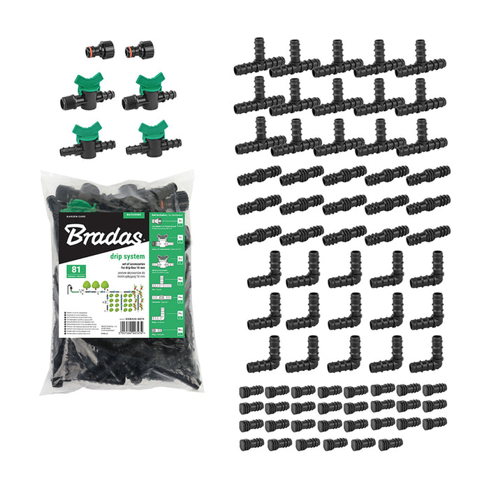 КОМПЛЕКТ АКСЕСОАРИ ЗА КАПКОВО НАПОЯВАНЕ Ф16MM 81Ч BRADAS DSWA20-SET4