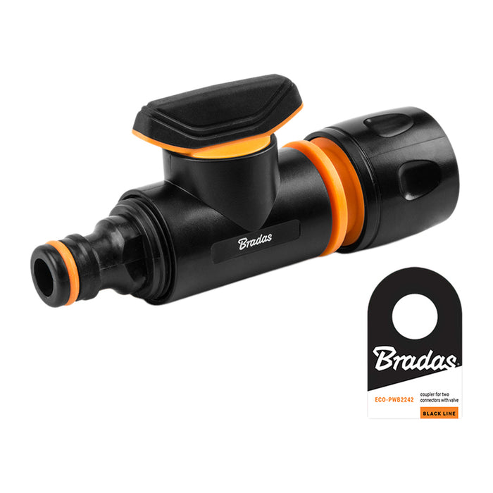 КРАН С КОНЕКТОР И БЪРЗА ВРЪЗКА BLACK LINE BRADAS ECO-PWB2241