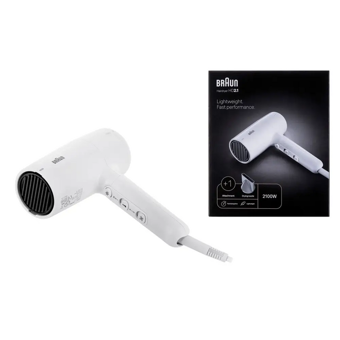 Braun HD 2.1 със сешоар 2100 W Бял