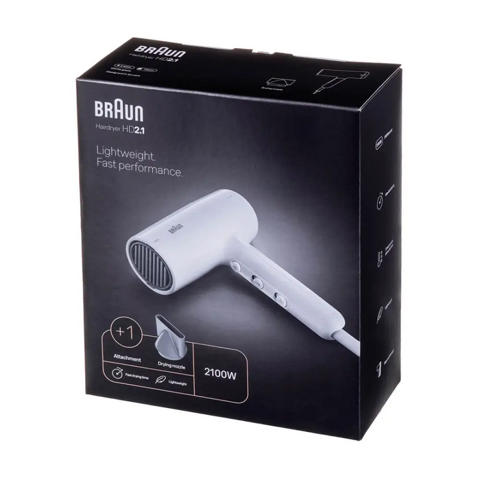 Braun HD 2.1 със сешоар 2100 W Бял