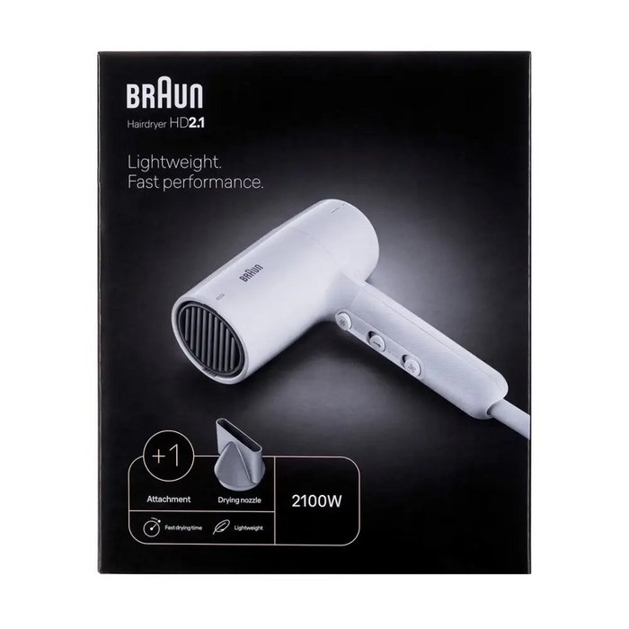 Braun HD 2.1 със сешоар 2100 W Бял