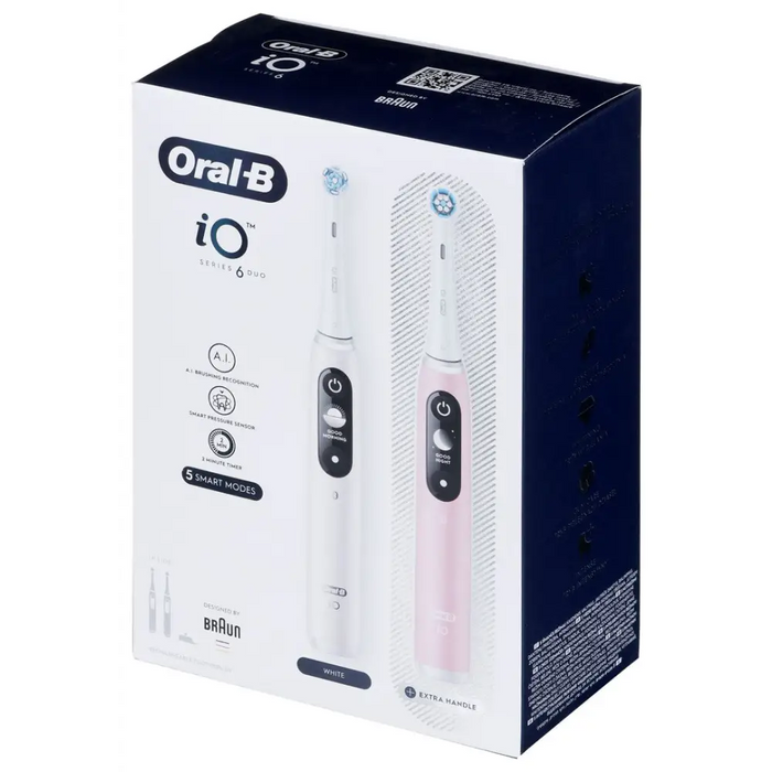 Braun Oral-B iO6 DuoPack White/Pink