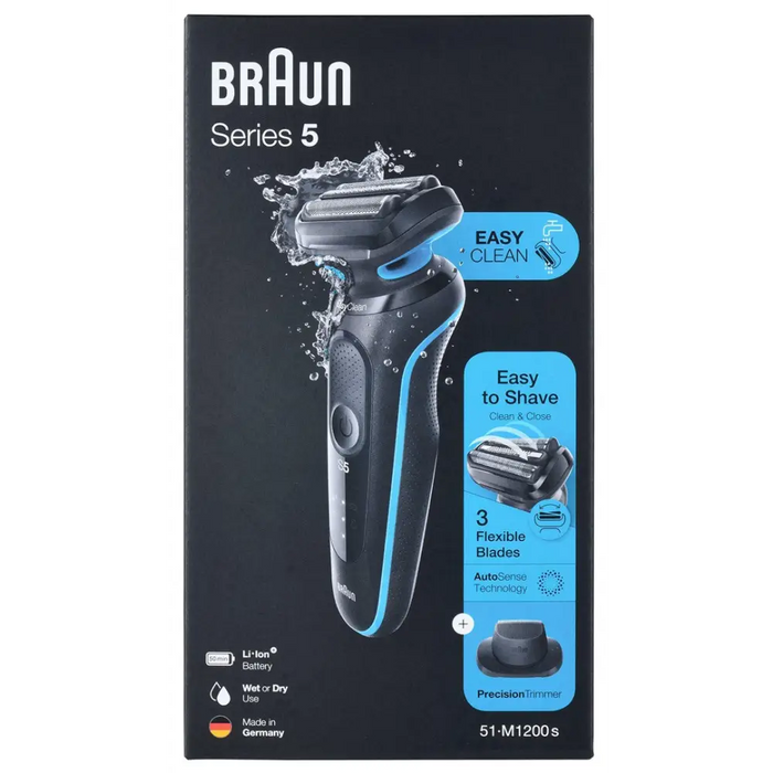 Braun Series 5 51-M1200s Самобръсначка с фолио Тример черен