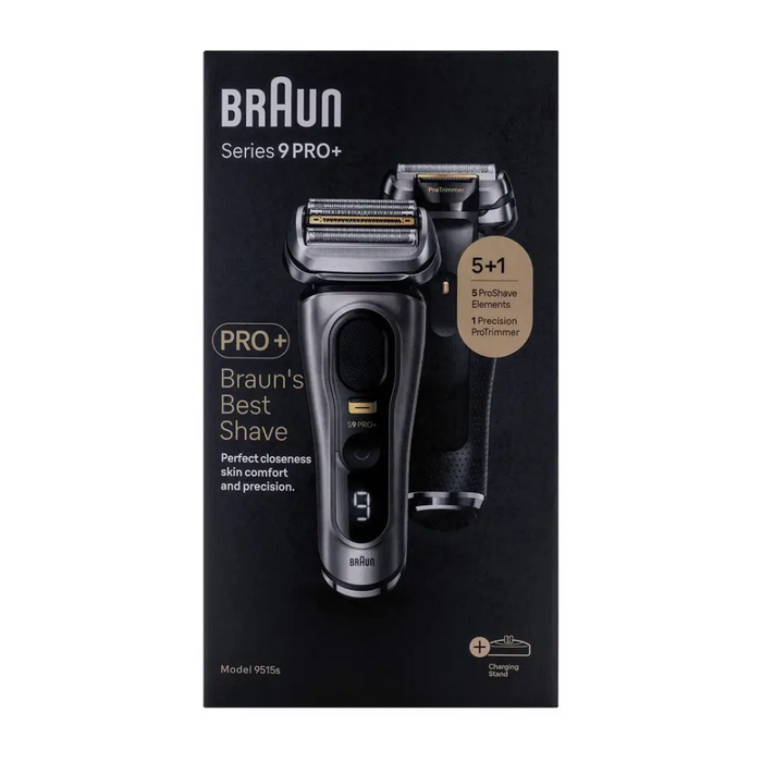 Braun Series 9 Pro + 9515s Самобръсначка 6 броя Металик