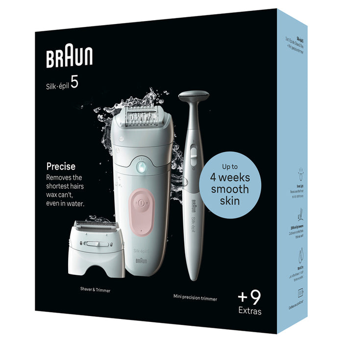 Епилатор BRAUN 5-230 БЯЛ, МИЕЩА СЕ ГЛАВА