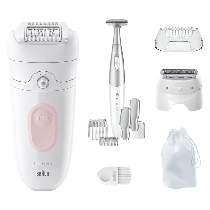 Епилатор BRAUN 5-230 БЯЛ, МИЕЩА СЕ ГЛАВА