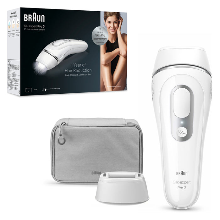Фотоепилатор BRAUN SILK EXPERT PRO 3 PL3020 БРОЙ ИМПУЛСИ 300000, БЯЛ