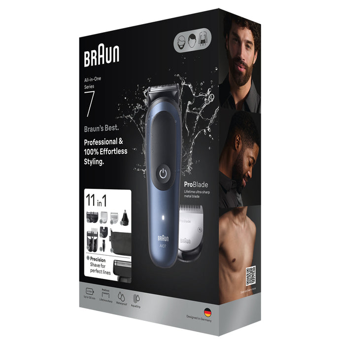 Машинка за подстригване/тример Braun 80789907, тъмносиня, 21 литиево-йонна (Li-Ion)
