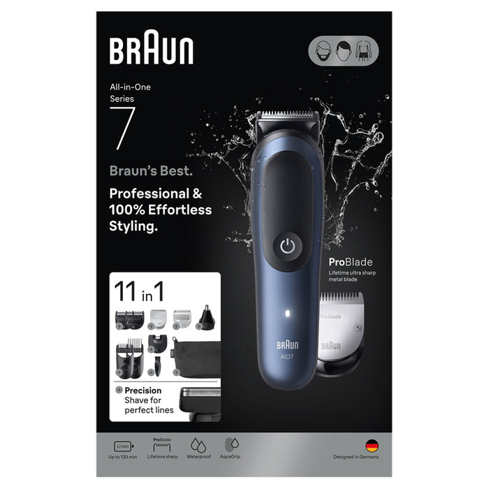 Машинка за подстригване/тример Braun 80789907, тъмносиня, 21 литиево-йонна (Li-Ion)