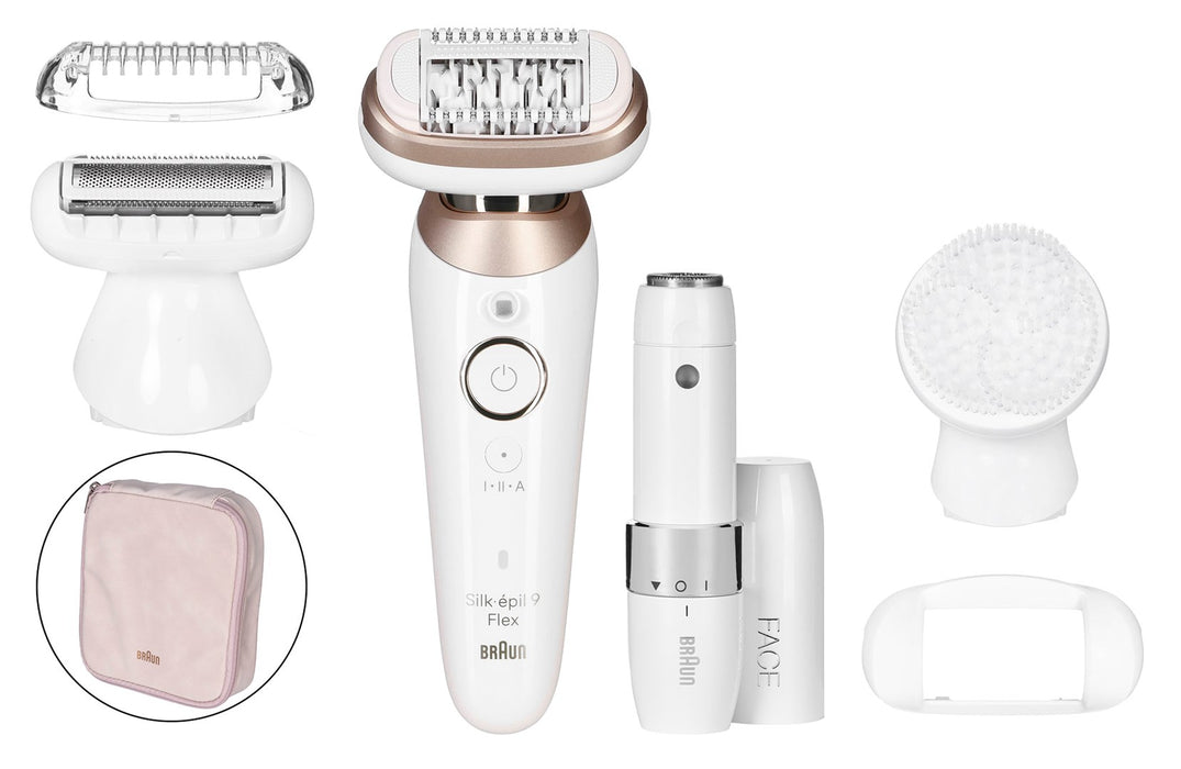Braun Silk-épil 9 Flex 9-360 3D 40 пинсети Розов, Бял