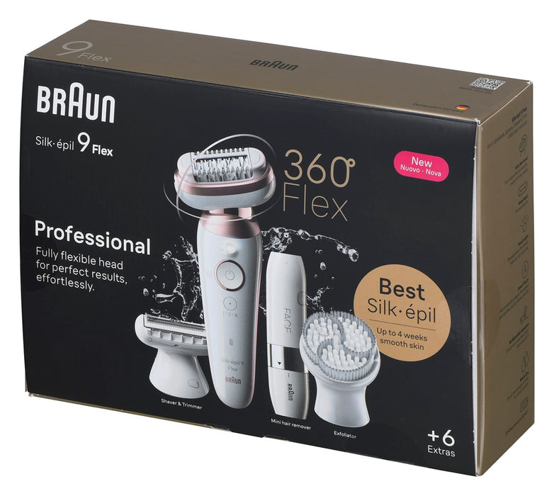 Braun Silk-épil 9 Flex 9-360 3D 40 пинсети Розов, Бял