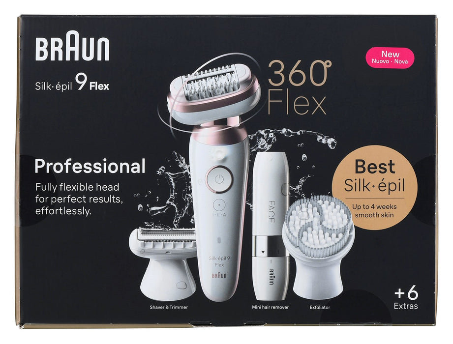Braun Silk-épil 9 Flex 9-360 3D 40 пинсети Розов, Бял